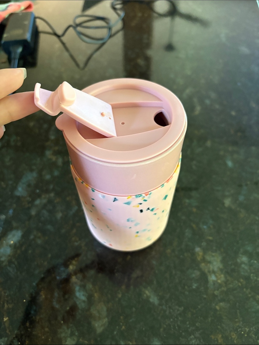 Pink Confetti Insulated Travel Mug